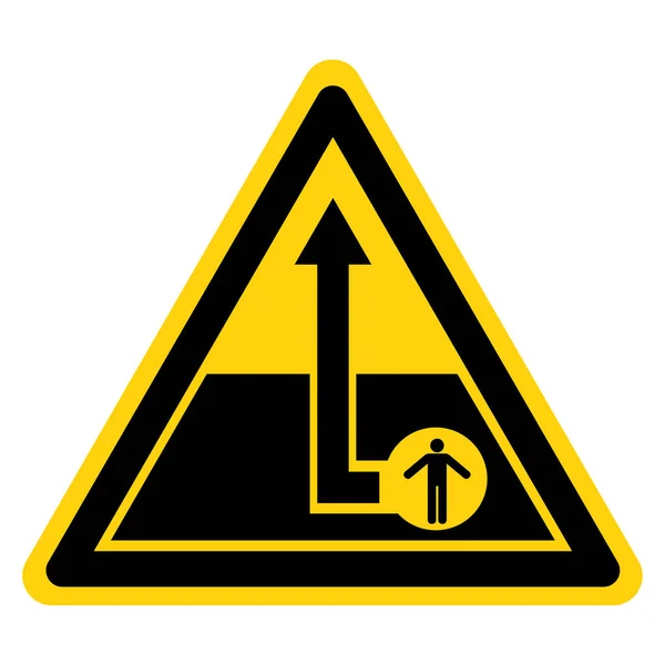 警告受限空间符号符号 矢量图解 白色背景标签隔离 Eps10 — 图库矢量图片