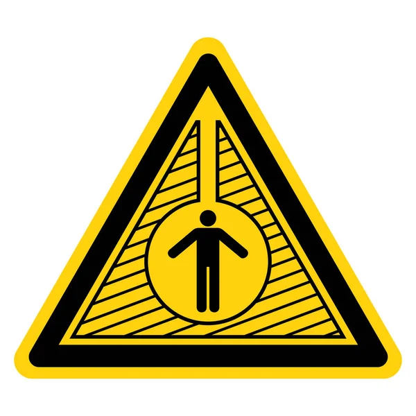 Uyarı Kapalı Uzay Sembolü Şareti Vektör Llüzyonu Beyaz Arkaplan Etiketinde — Stok Vektör