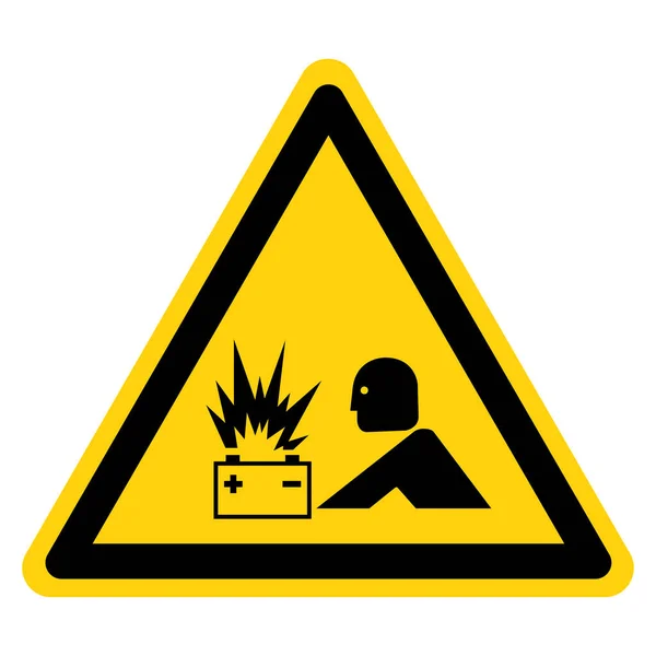 Varování Baterie Flash Arc Symbol Nebezpečí Vektorové Ilustrace Izolovat Bílém — Stockový vektor