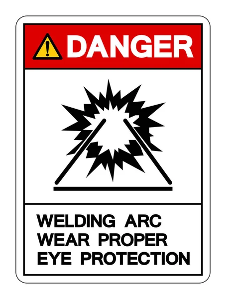 Danger Welding Arc Symbol Sign Vector Illustration Isolate White Background — Stock Vector