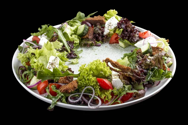 Görög saláta-sötét háttér — Stock Fotó