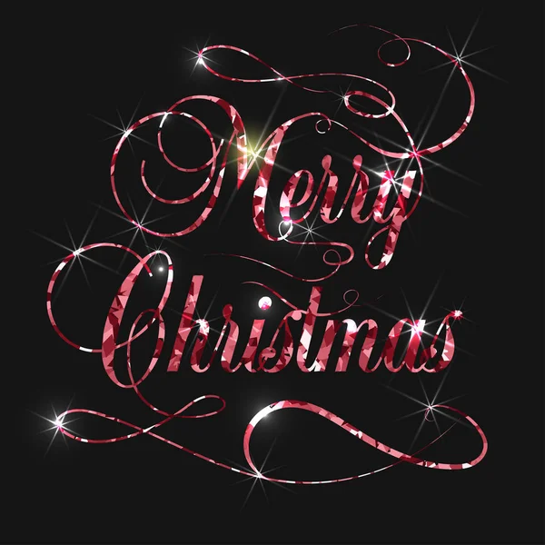 Neşeli Noel altın glitter yazı tasarımı. Vektör çizim. EPS 10. — Stok Vektör