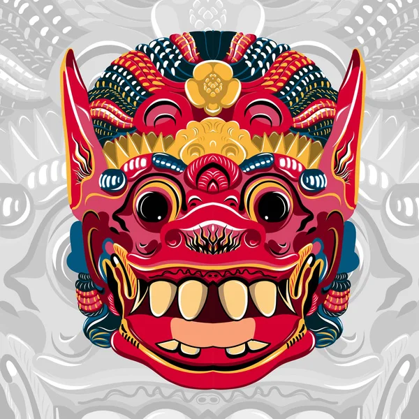 Лицо Тодсакана, который является королём демонов в тайском Кхоне. Вектор — стоковый вектор