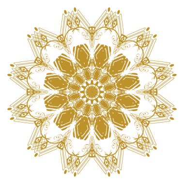 Soyut tasarım öğesi kümesi. Vektör yuvarlak mandalalar. Tasarımınız için grafik şablonu.