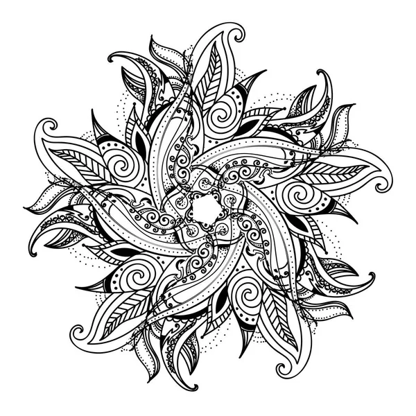 Kwiatowy ornament paisley. Etniczne elementy dekoracyjne. Ręcznie rysowane tła. — Wektor stockowy