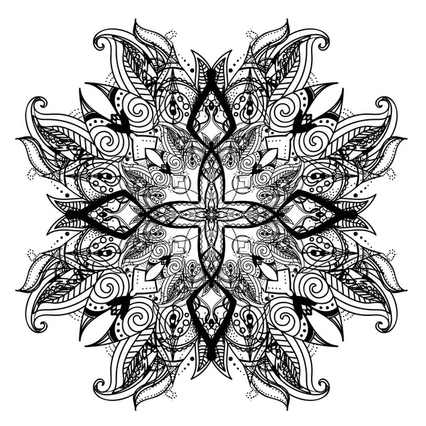 Ornamento paisley floral. Elementos decorativos étnicos. Fondo dibujado a mano . — Vector de stock