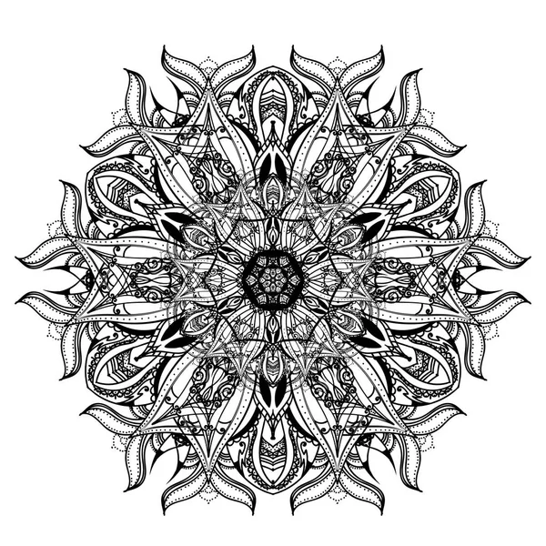 Ornamento paisley floral. Elementos decorativos étnicos. Fondo dibujado a mano . — Vector de stock