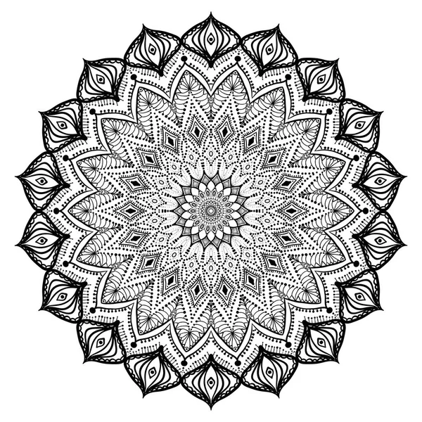 Set of abstract design element. Round mandalas in vector. Graphic template for your design. — Stock Vector