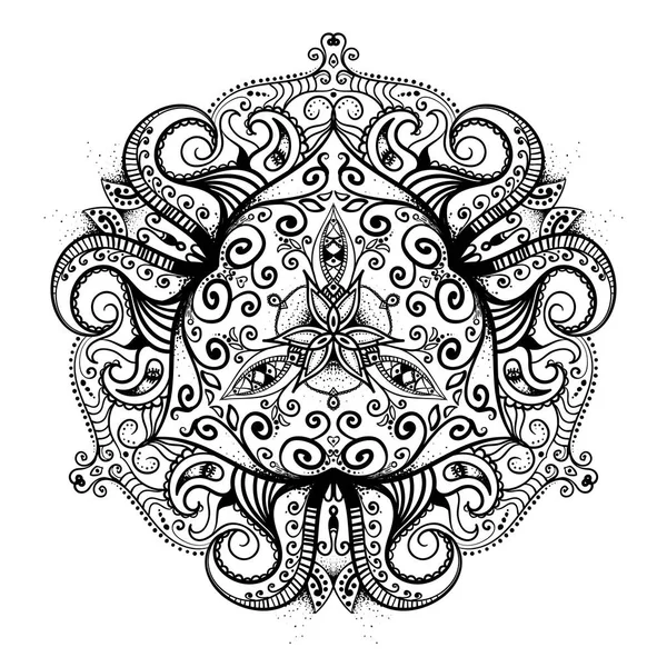 Conjunto de elemento de diseño abstracto. Mandalas redondas en vector. Plantilla gráfica para su diseño . — Archivo Imágenes Vectoriales