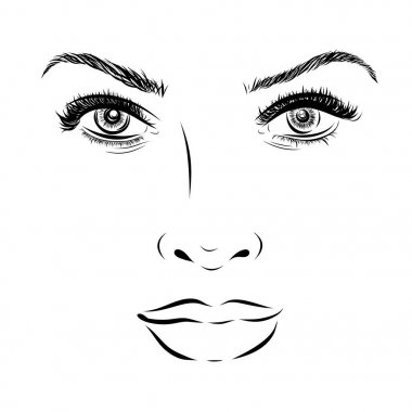 Güzel moda kadın portre için arka plan üzerinde olun. Vektör çizim eps 10