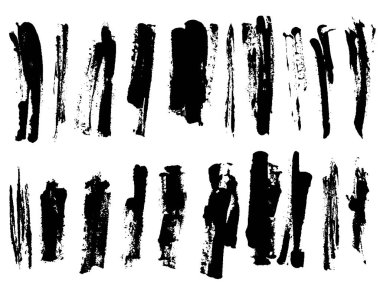 ayrıntı fırça boya kontur koleksiyonu. vektör