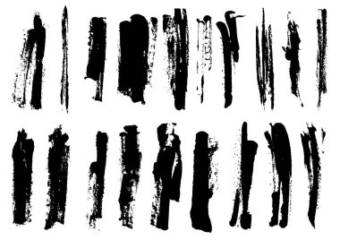 ayrıntı fırça boya kontur koleksiyonu. vektör
