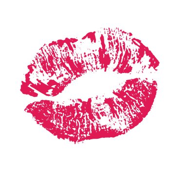 Beyaz bir arka plan üzerinde pembe vektör çizim izi. EPS