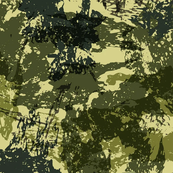 Abstrakte militärische Camouflage Hintergrund aus Spritzer. Camomuster für Armeebekleidung. Vektor — Stockvektor