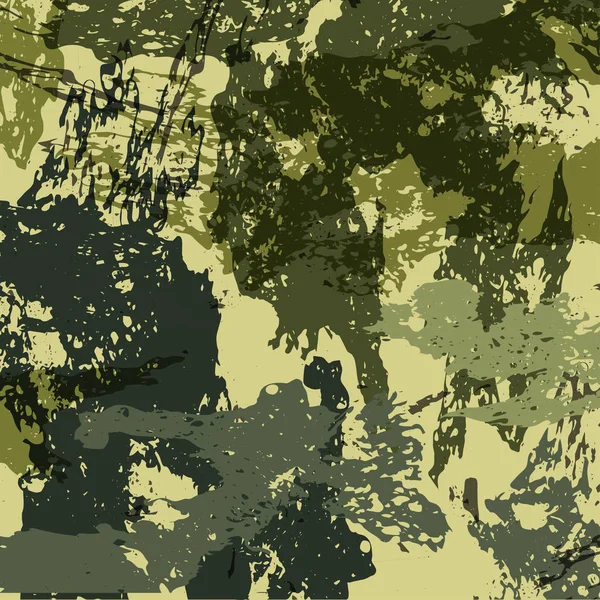 Abstrakte militärische Camouflage Hintergrund aus Spritzer. Camomuster für Armeebekleidung. Vektor — Stockvektor