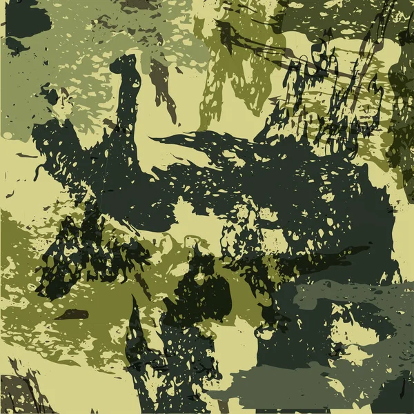 Abstracte militaire Camouflage achtergrond gemaakt van Splash. Camo patroon voor leger kinderkleding. Vector — Stockvector