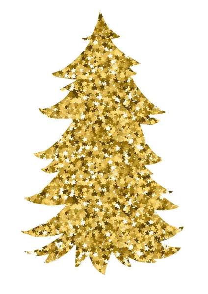 Christmas tree door aquarel. — Stockvector