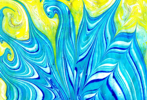 Marmeren ebru kleurrijke acryl gieten patroon achtergrond. — Stockfoto