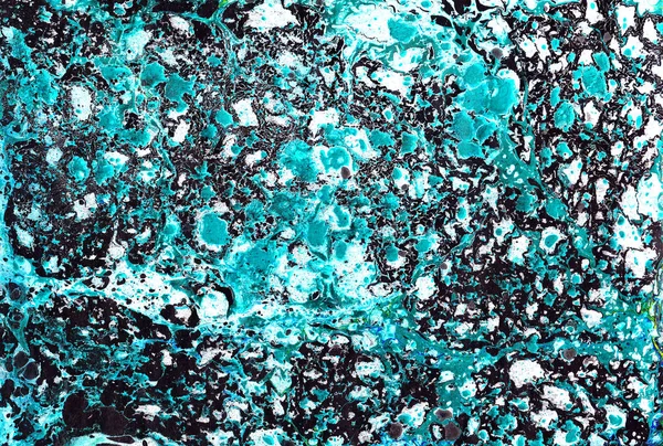 Marmeren ebru kleurrijke acryl gieten patroon achtergrond. — Stockfoto