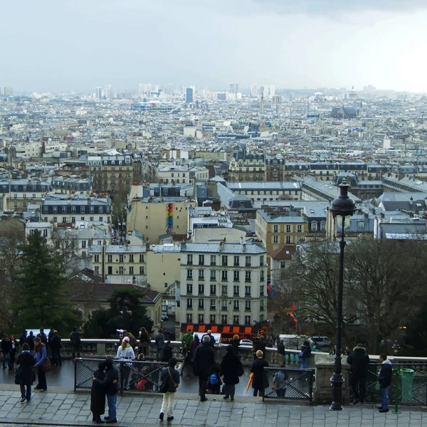 Den Underbara Panoramautsikten Över Paris Från Sacre Coeur Montmartre — Stockfoto