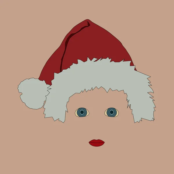 Babbo Natale Segreto Indossa Cappello Invisibile — Vettoriale Stock