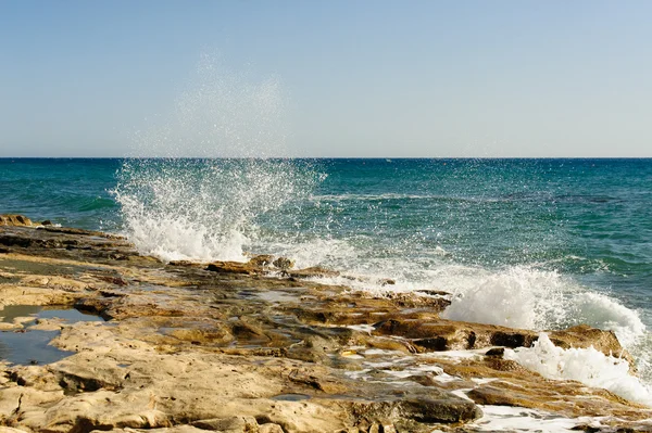 Mediterranean seaside near Limassol, Amathus area — Stock Photo, Image
