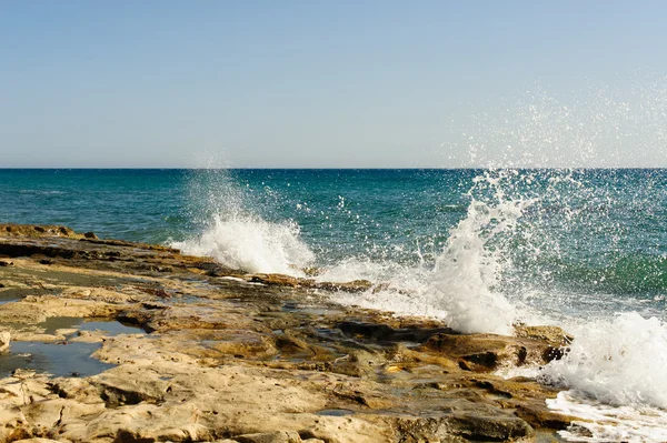 Mediterranean seaside near Limassol, Amathus area — Stock Photo, Image