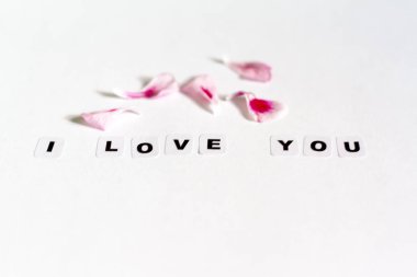 Siyah harflerle yazılmış aşk mesajı