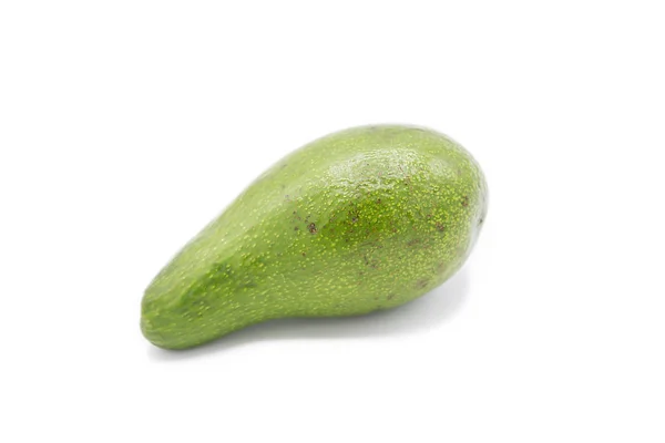 Maturo Avocado Fresco Biologico Isolato Sfondo Bianco — Foto Stock