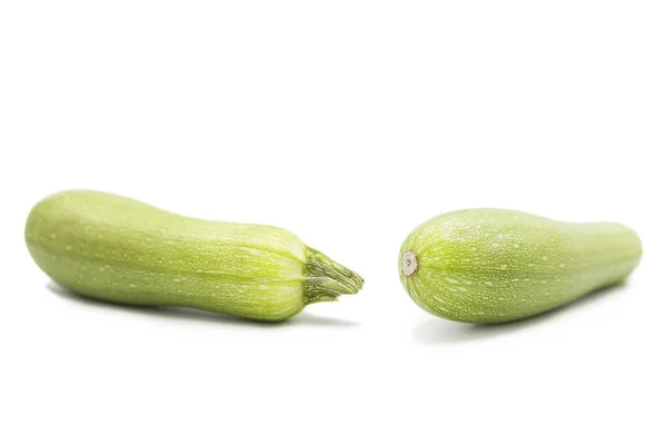 Reife Frische Bio Zucchini Isoliert Auf Weißem Hintergrund — Stockfoto