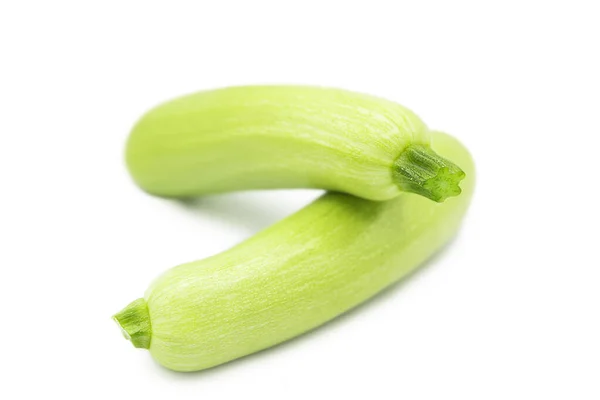 Frische Bio Grüne Zucchini Isoliert Auf Weißem Hintergrund — Stockfoto