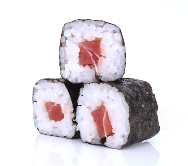 Zahrnuté Sushi Bílém Pozadí — Stock fotografie