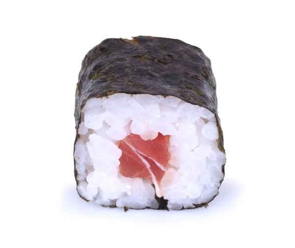 Feltekert Sushi Fehér Alapon Stock Kép