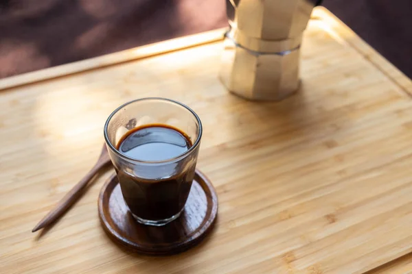 Cam siyah kahve — Stok fotoğraf