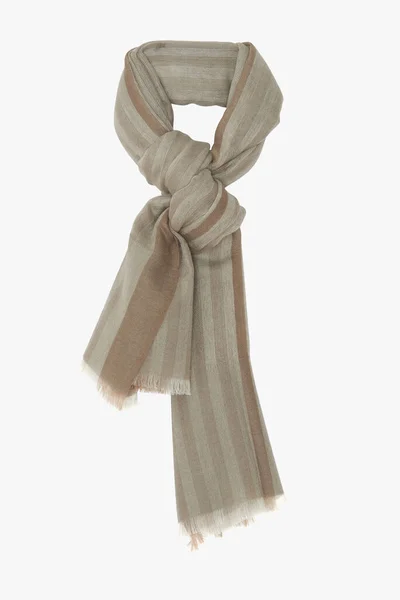 Grey Scarf - Hand-rolled silk scarves bearing with white background
