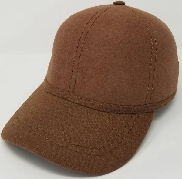 Gorra de béisbol marrón para hombres con fondo blanco, estilo nuevo Gorra de béisbol masculina marrón con fondo blanco, Pin & Ring Design Gorra de béisbol con fondo blanco — Foto de Stock