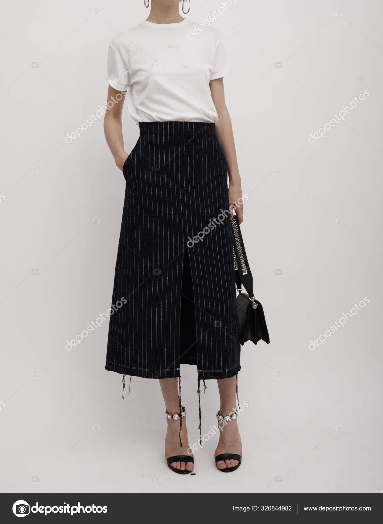 Long Skirts, A-Line + Pencil Skirts for Women, Georgette Black A- line Dress,  Net Black A- line One piece Western Dress Women, Midi A-Line Skirt With  Contrast Piping Stock Photo by ©jassdhiman