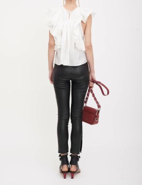 Flats Shoes Jimmy Women, White Solid Bluz, The Row Double-Knot Suet Shoulder Bag Zip, Bluzlar
