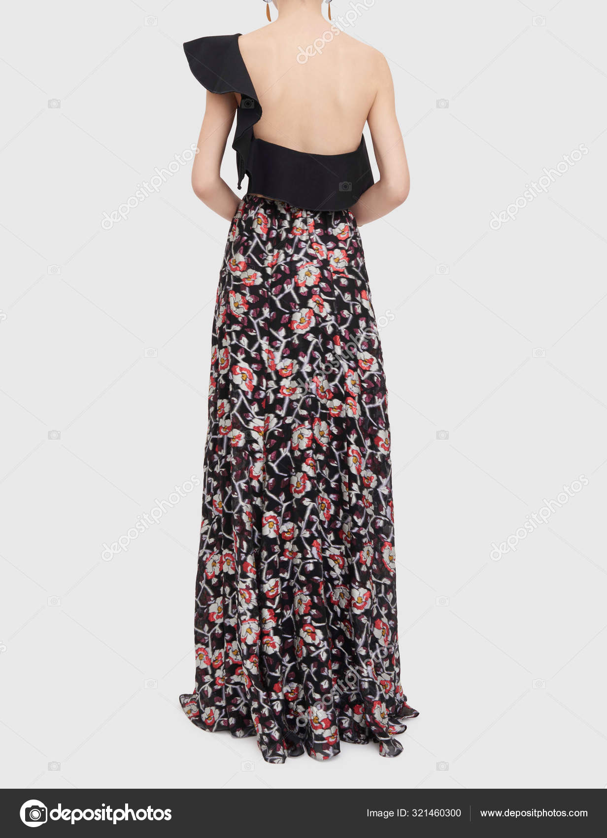 black brocade gown