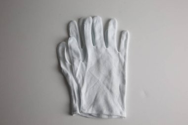 Beyaz arkaplan ile çalışan Eldiven Deri Eldivenleri