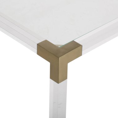 Square Clear Modern Kahve Masası, şelale cam sehpası, klasik şelale sehpası, elle boyanmış kahve masası.