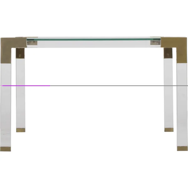 Mesa de centro moderna de acrílico transparente cuadrada, mesa de centro de cristal de cascada mesa de centro de cascada de vidrio vintage, mesa de café pintada a mano — Foto de Stock