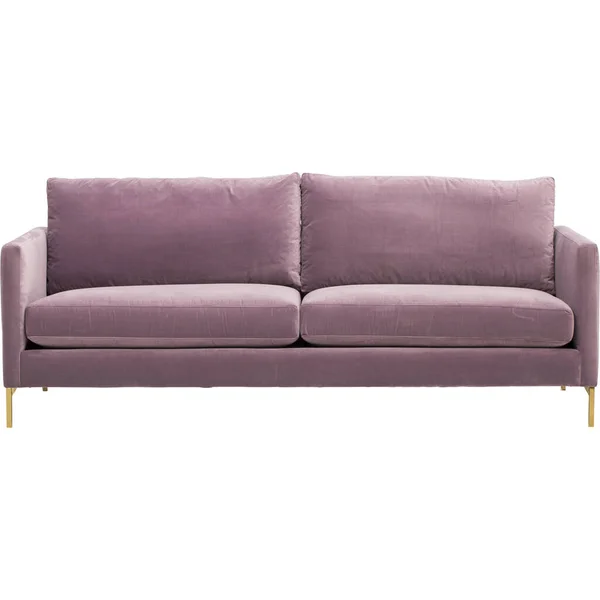 Pembe renkli kanepe beyaz arkaplanda izole edilmiştir