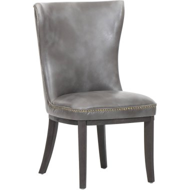 Sommerford Yemek Odası Sandalyesi, Perçin Whidbey Orta-Yüzyıl Açık Sırt Aksanı Aksanlı Yemek Koltuğu, Bushey Yuvarlak Yuvarlak Modern Döşemeli Yemek Sandalyesi Beyaz arka planlı