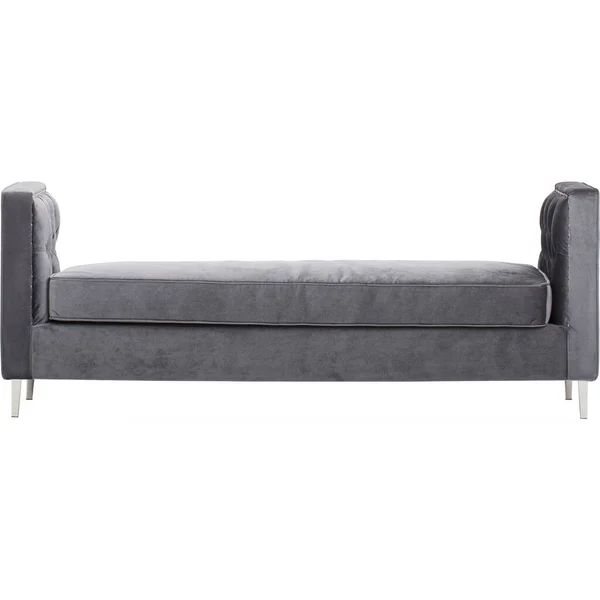 Wohnliches schwarzes Sofa, Badezimmerbank luxuriöse Badezimmerbank — Stockfoto