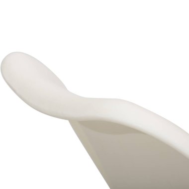 Beyaz konforlu yemek koltuğu, fiber yan sandalye - Ahşap taban, Yemek Sandalyesi beyaz kabuk, Matt emzirilmiş meşe gövdesi, Böcek Yemek Sandalyesi