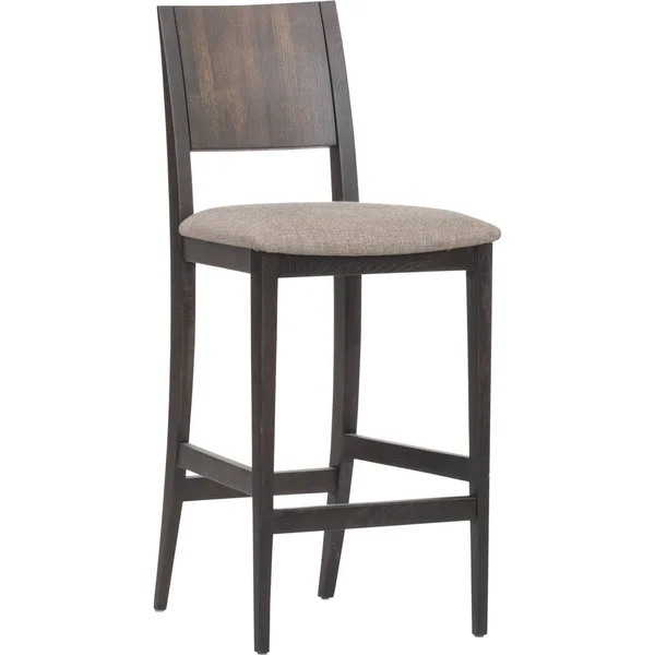 Woodlands Bar Stool with white background,HENRIKSDAL Bar stool with backrest, Bar stool with backrest frame, Stag Bar Stool Mocca with white background