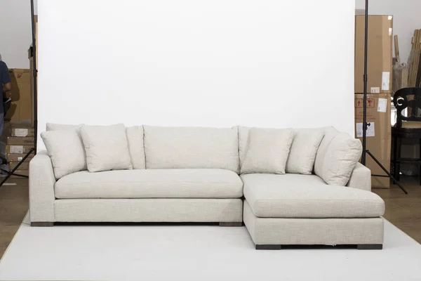 Tamaño completo de la silla, impresionantes sofás seccionales con Reclinadores Sofá Reclinador y Chaise Lounge convincente — Foto de Stock