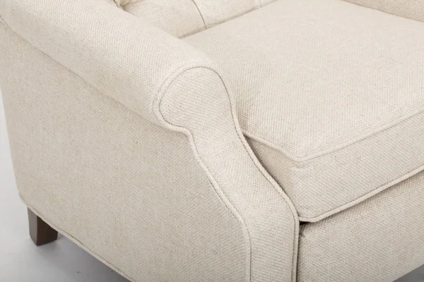 Pro Lounger Tan Herringbone Beyaz arka planlı, geriye itilmiş koltuklar