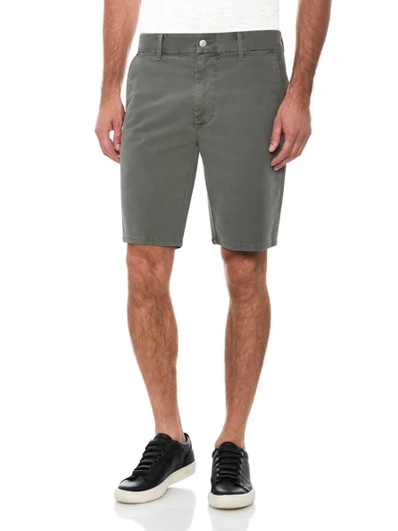 Pantalones cortos para hombre con cremallera con fondo blanco — Foto de Stock